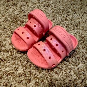 Toddler Crocs - Pink with Glitter - Size 5